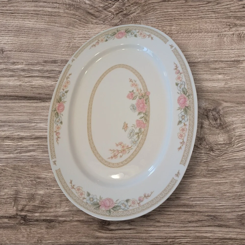 Rose Oval Serving Platter